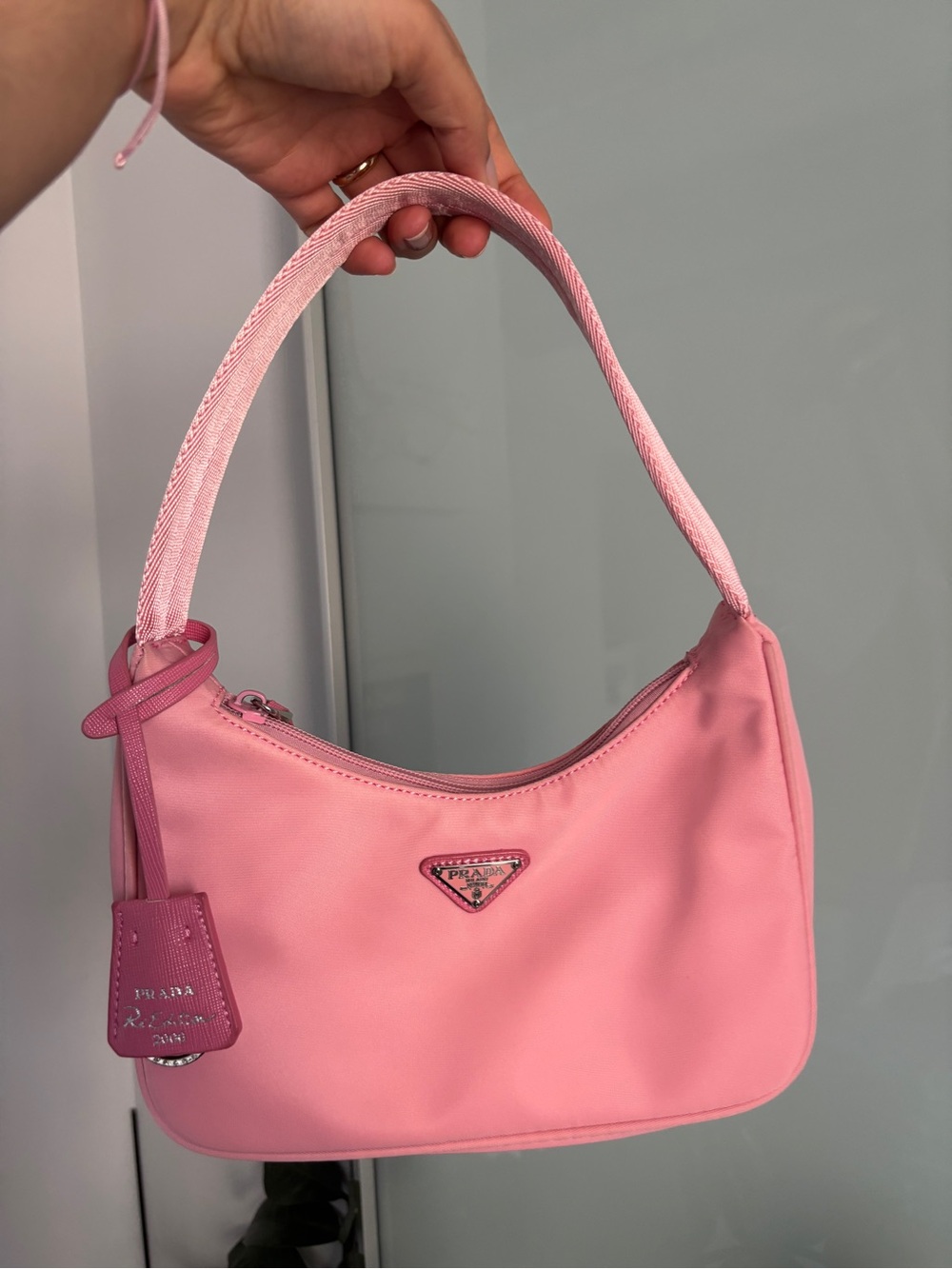 Prada Pink Shoulder Bag with Top Handle